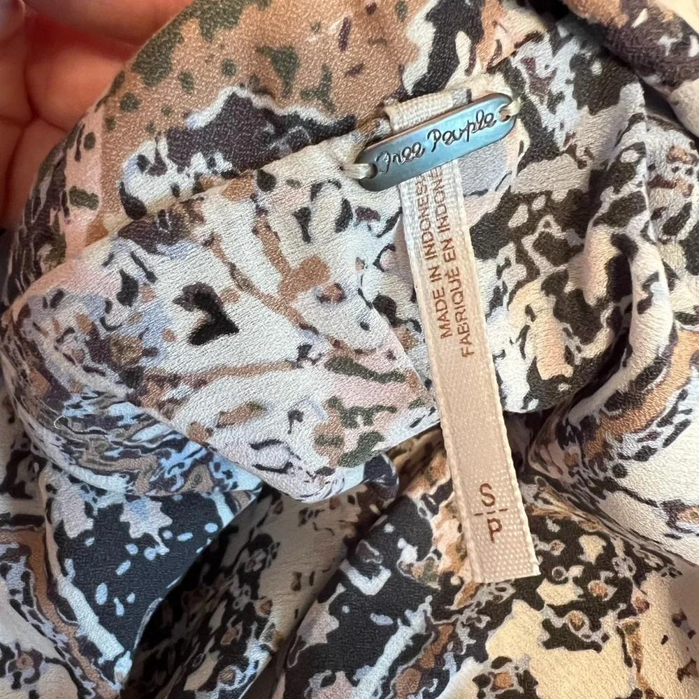 Free People Top Womens Size Small Blue Darcy Sleeveless Swing Boho Tank Flowy - Picture 3 of 6